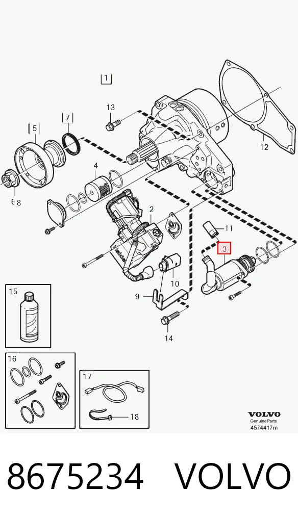 8675234 Volvo Насос муфты Haldex