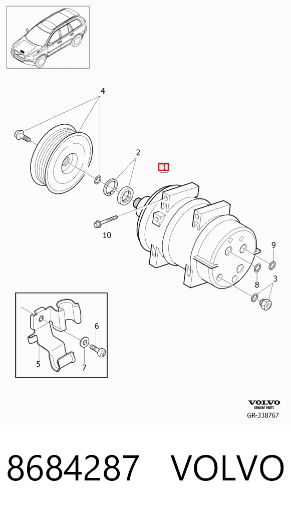 8684287 Volvo Компрессор хладагента