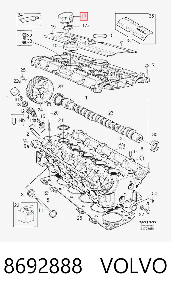 8692888 Volvo Крышка масляной горловины