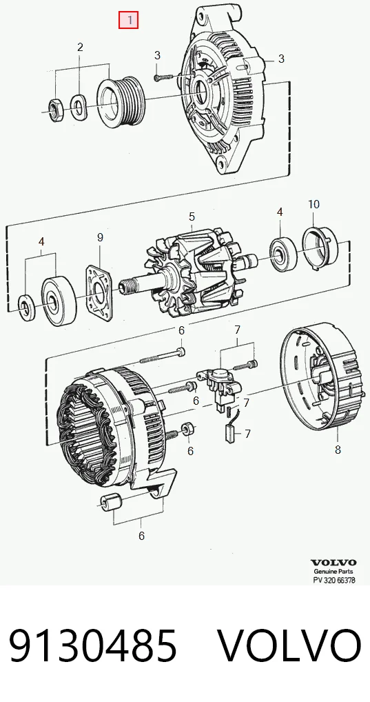 9130485 Volvo Генератор автомобильный