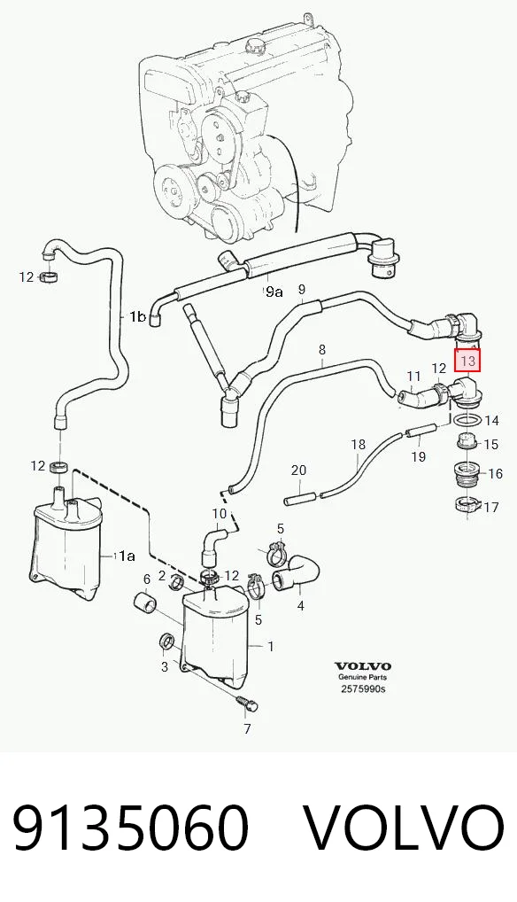 9135060 Volvo Пламегаситель двигателя