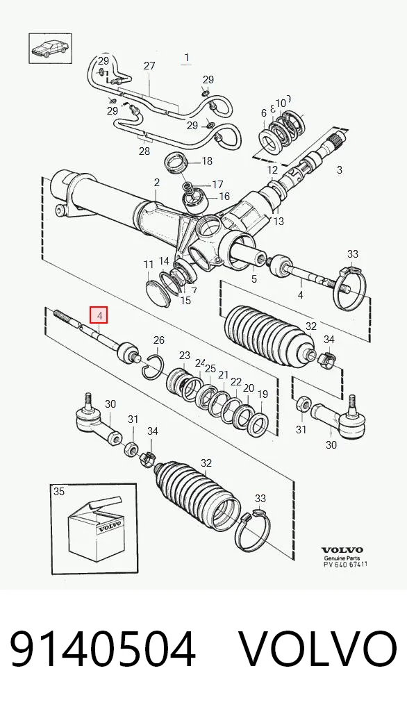 9140504 Volvo Тяги рулевые