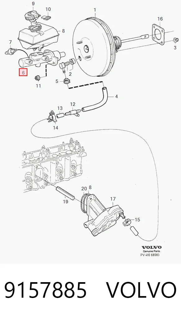  Главный тормозной цилиндр Volvo S70 