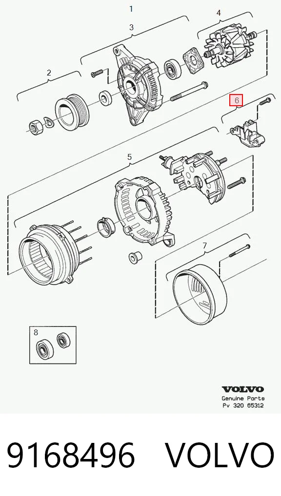 9168496 Volvo Реле-регулятор напряжения
