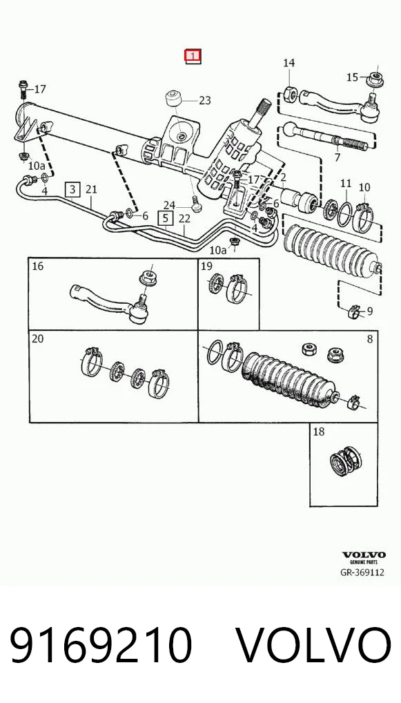9169210 Volvo Управление рулевое в сборе