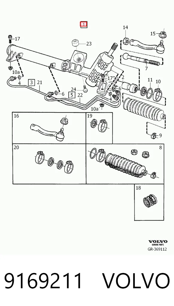 9169211 Volvo Управление рулевое в сборе