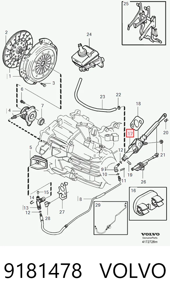 ГЦС Volvo S70 седан (LS, LT) (1997 - 2000) цена, от 80.98 USD