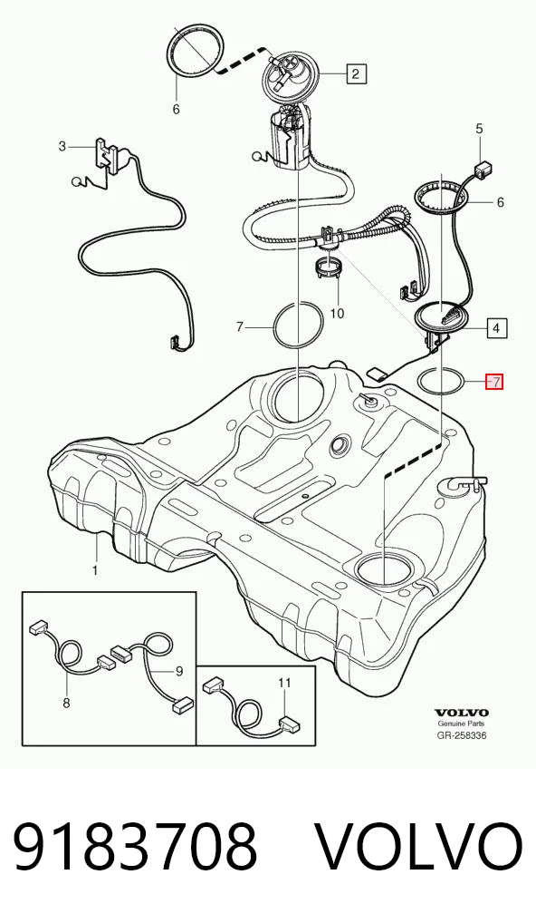 9183708 Volvo Прокладка датчика уровня топлива / топливного насоса (топл.бак)