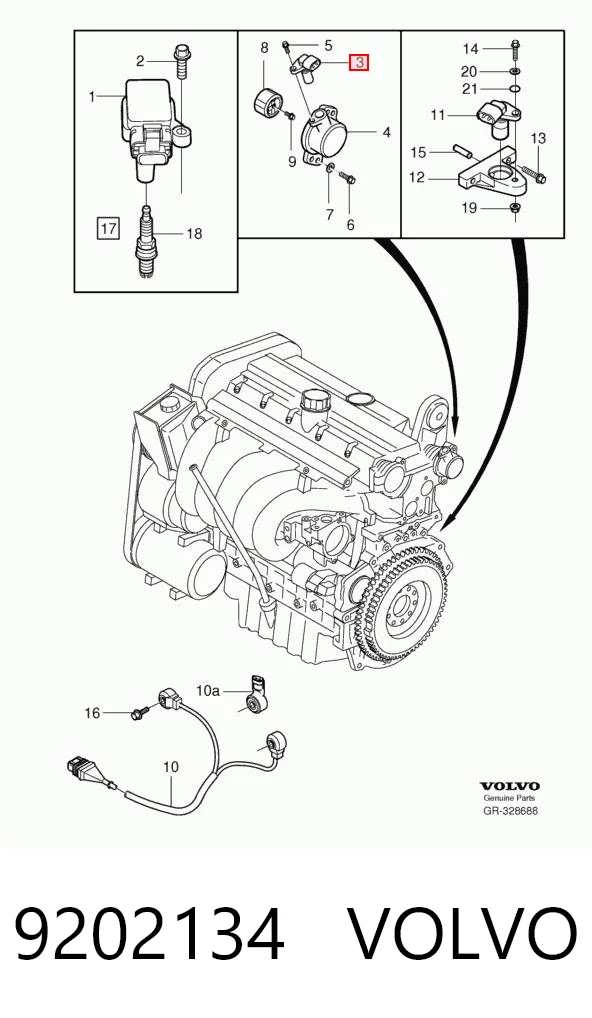 9202134 Volvo Датчик распределительного вала