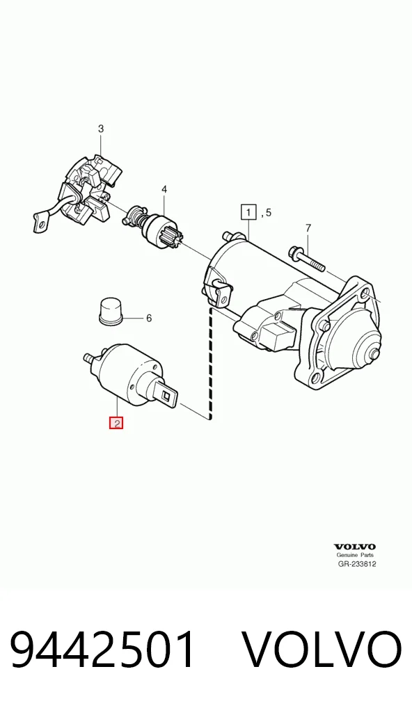 9442501 Volvo Тяговое реле стартера