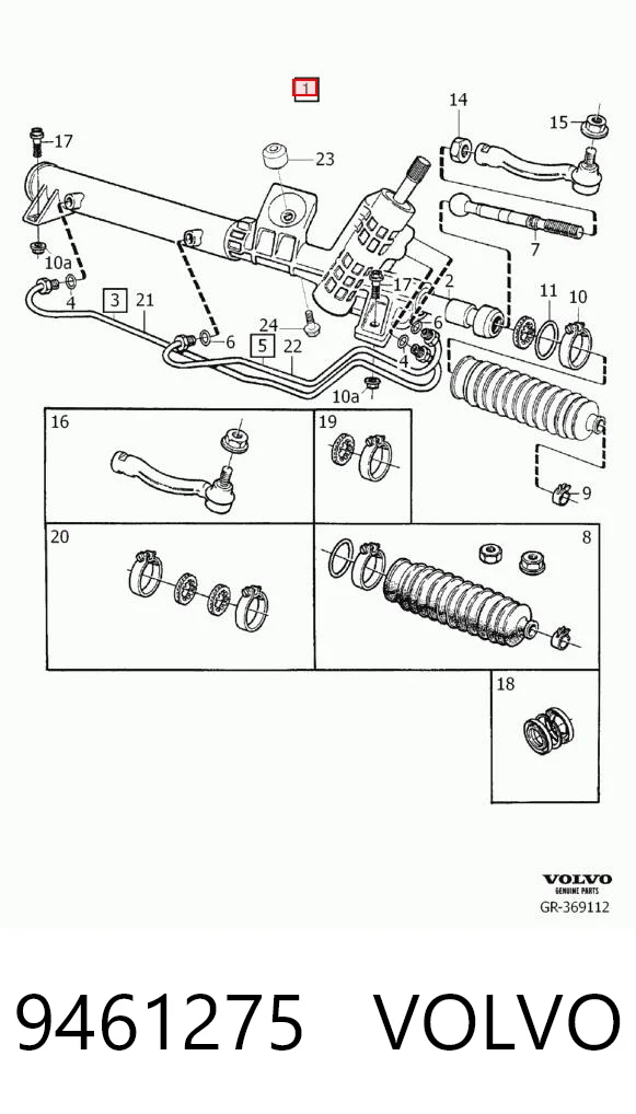 9461275 Volvo Управление рулевое в сборе
