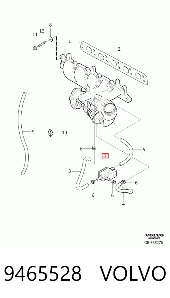 9465528 Volvo Соленоид давления наддува