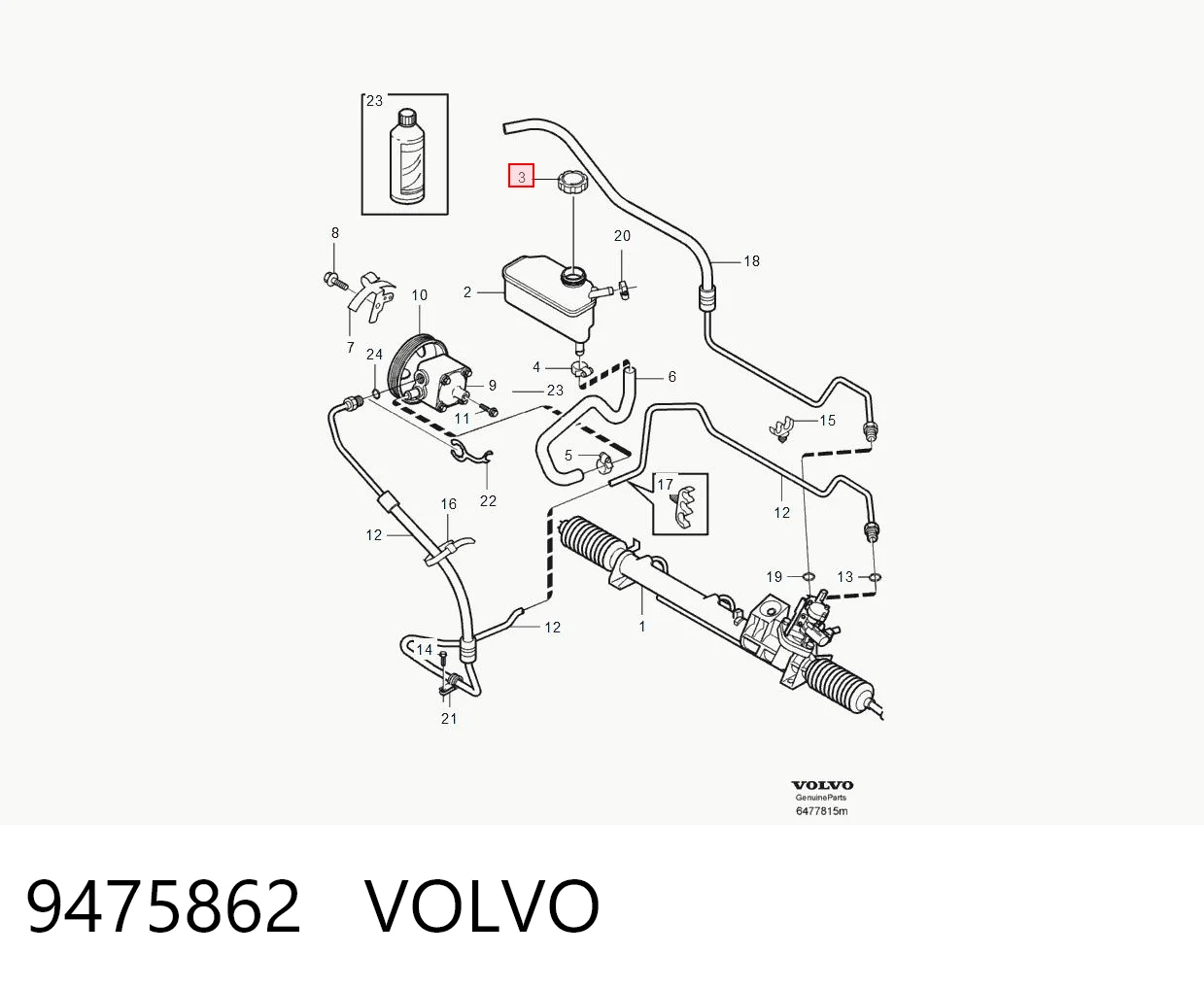 9475862 Volvo Коробка фильтра
