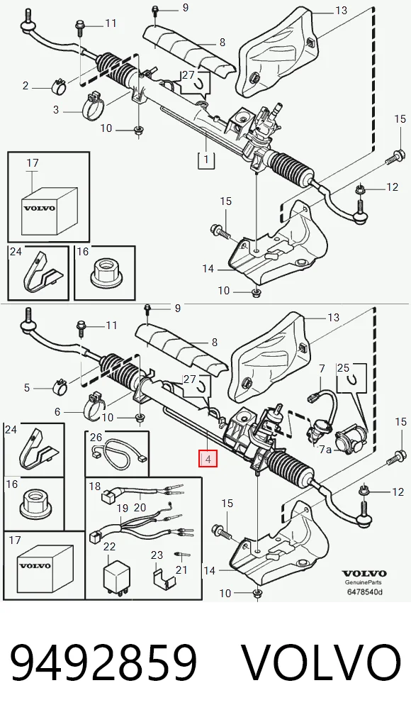 9492859 Volvo Управление рулевое в сборе