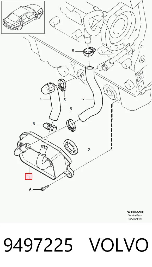 9497225 Volvo Радиатор АКПП