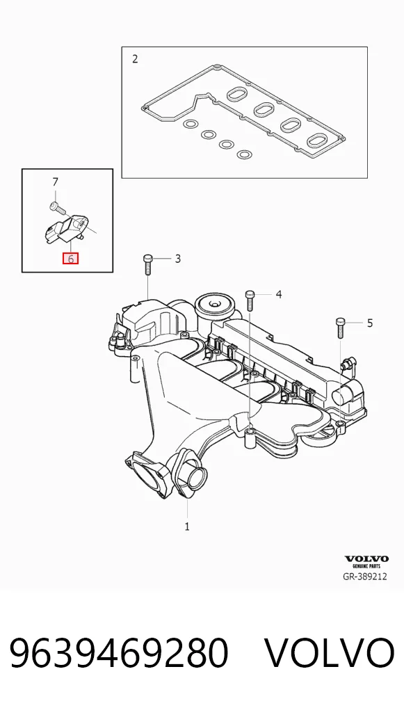 9639469280 Volvo Датчик давления воздуха