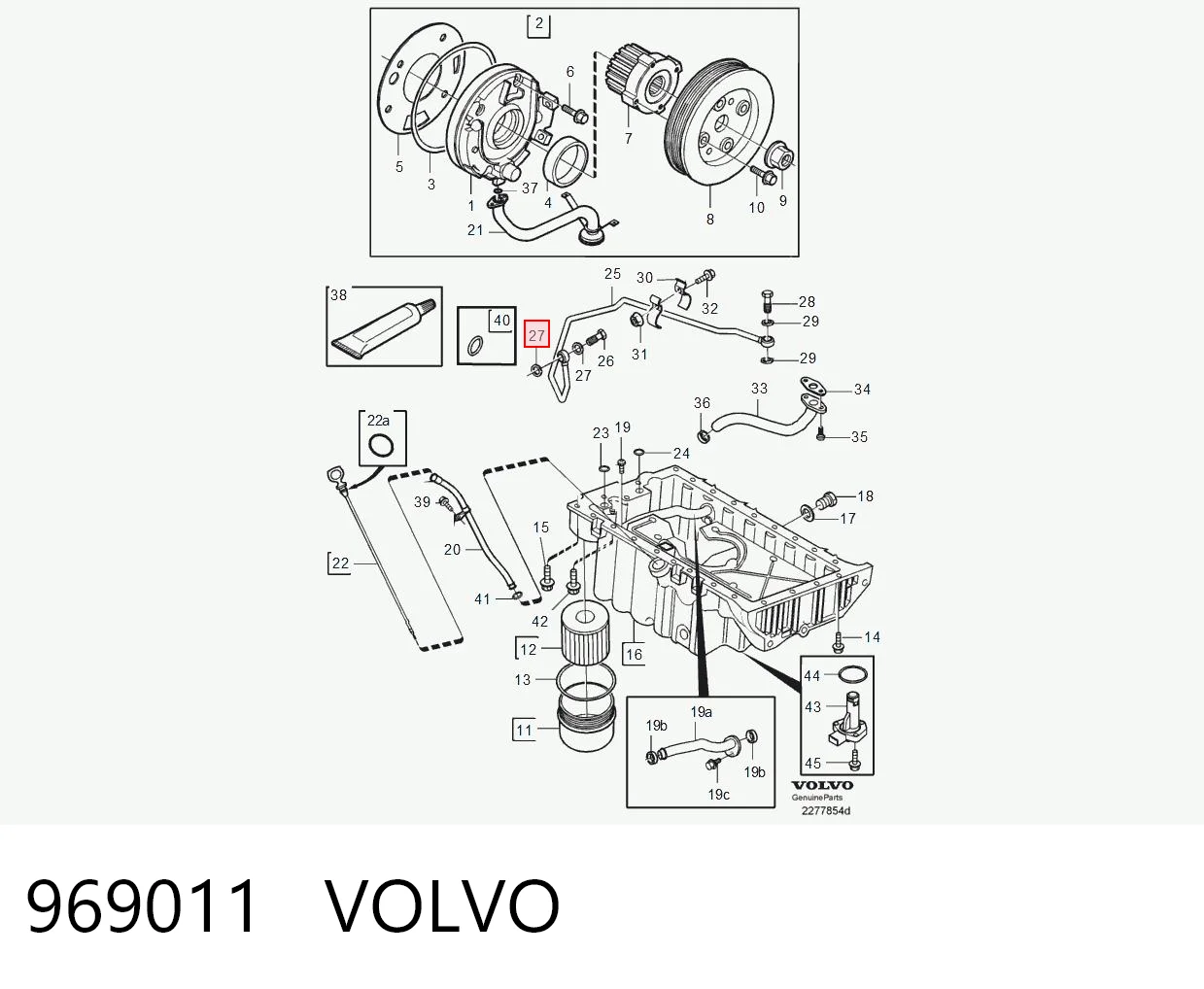 969011 Volvo Прокладка водяного насоса