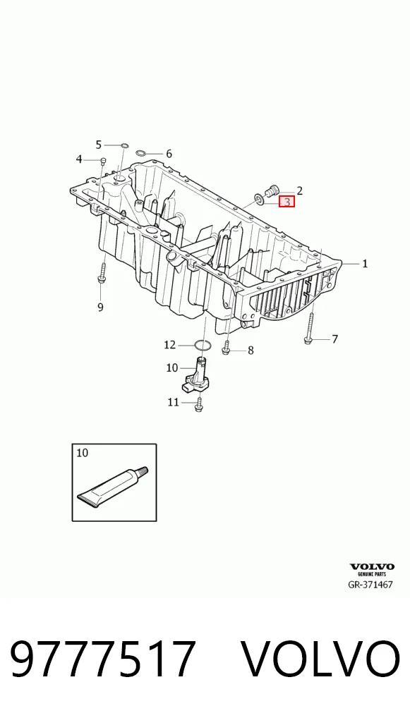 0634801062 ZF Parts Прокладка сливной пробки поддона двигателя