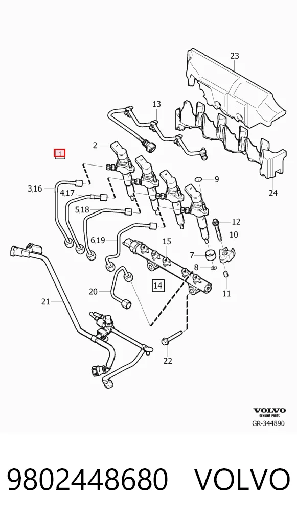 9802448680 Volvo Топливные форсунки