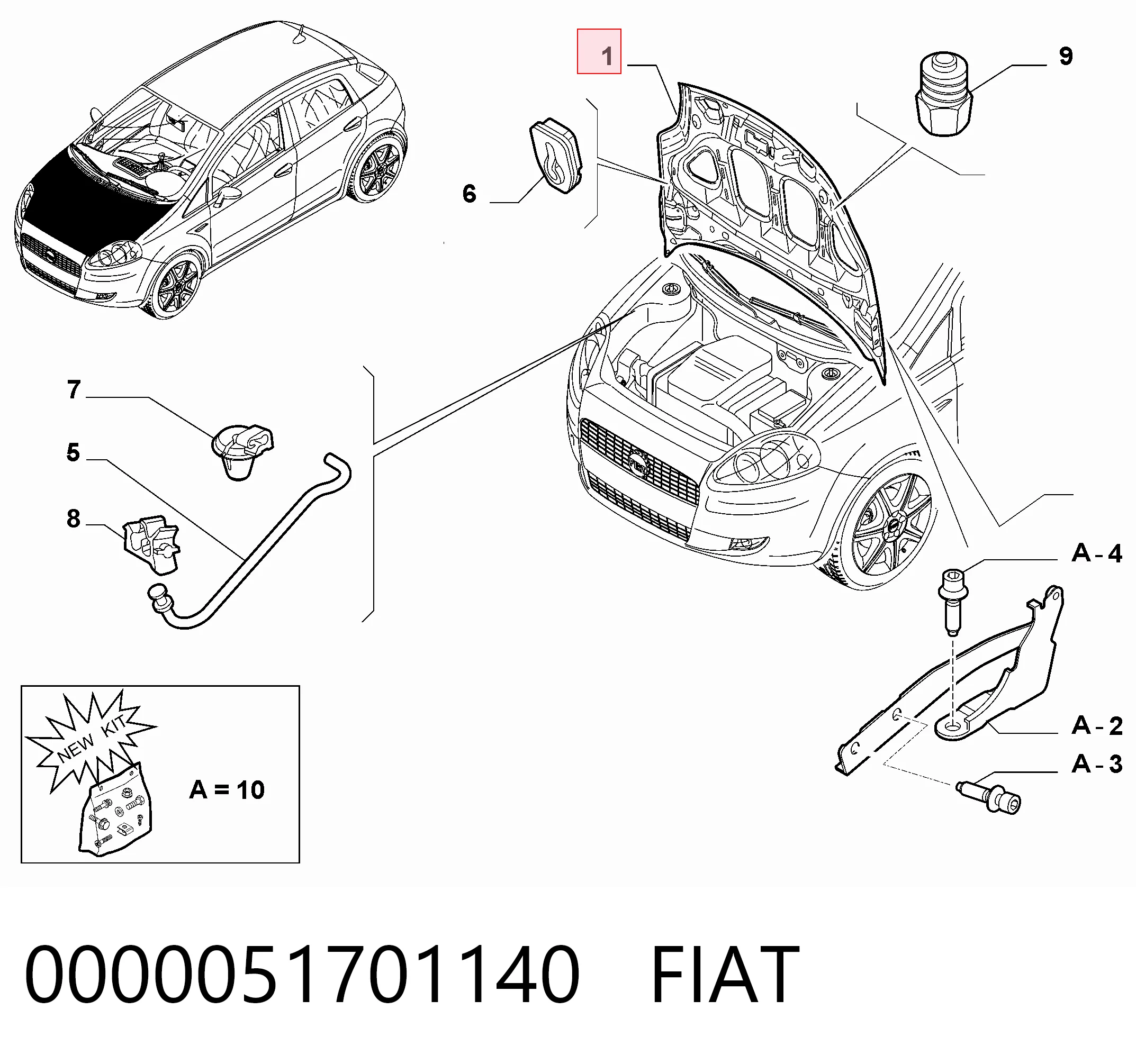 Капот Polcar 302403J цена, от 131.86 USD