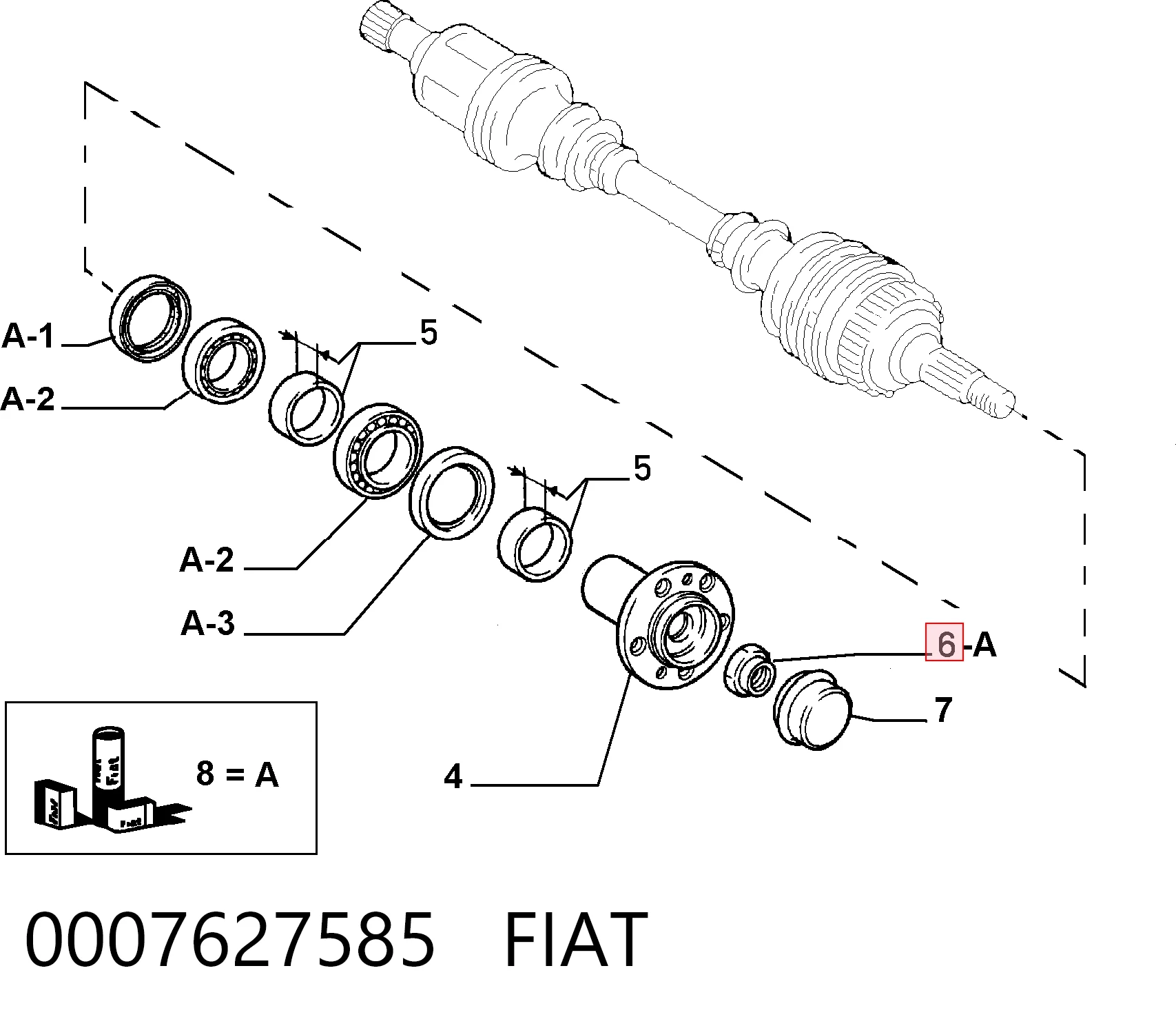 Гайка ступицы передней KHD 1260586