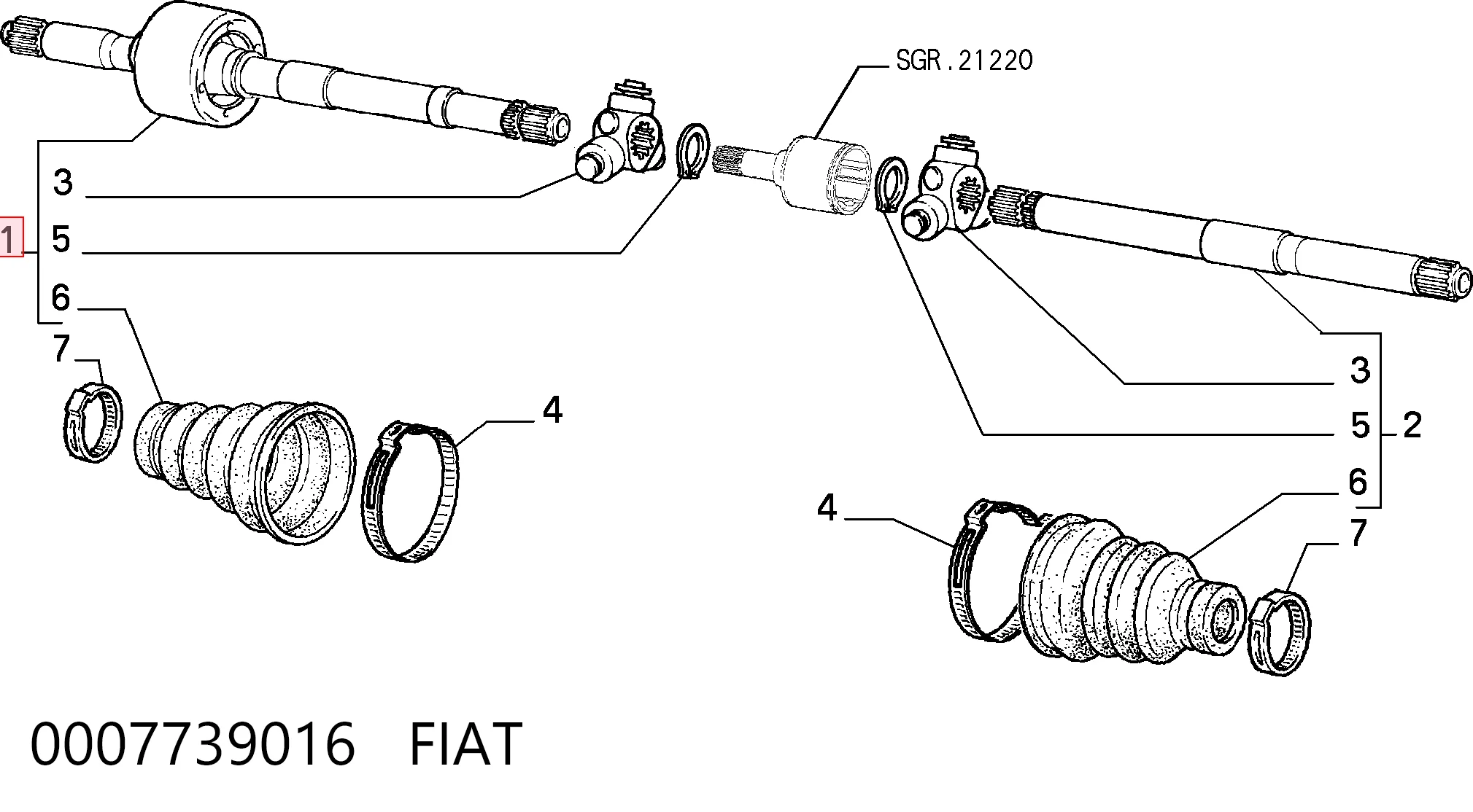 Привод передний правый Fiat Punto I хэтчбек (176) (1993 - 1999) цена, от 62.09 USD