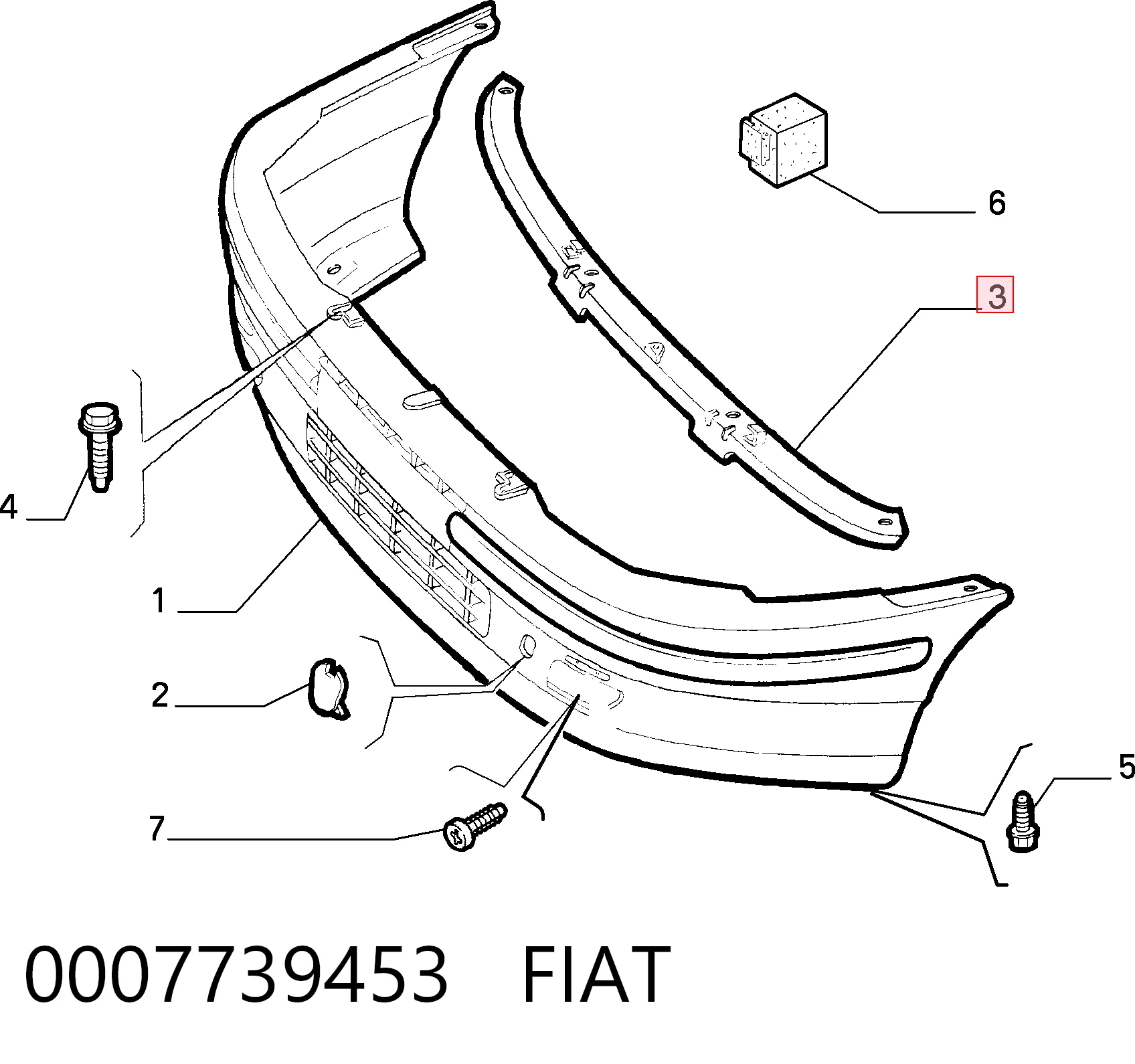 Балка бампера переднего на Fiat Punto I 176
