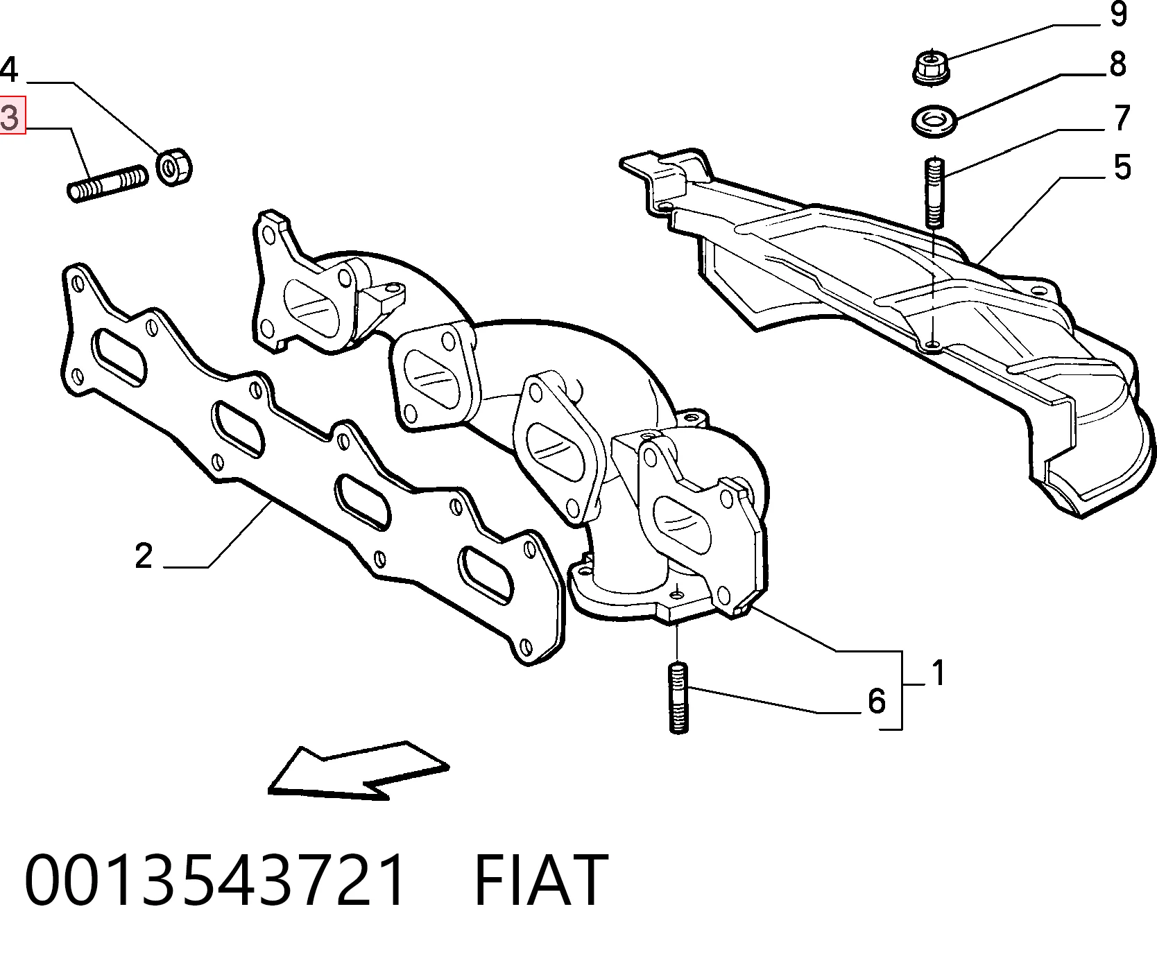 Купить N90188901 Porsche Шпилька выпускного коллектора