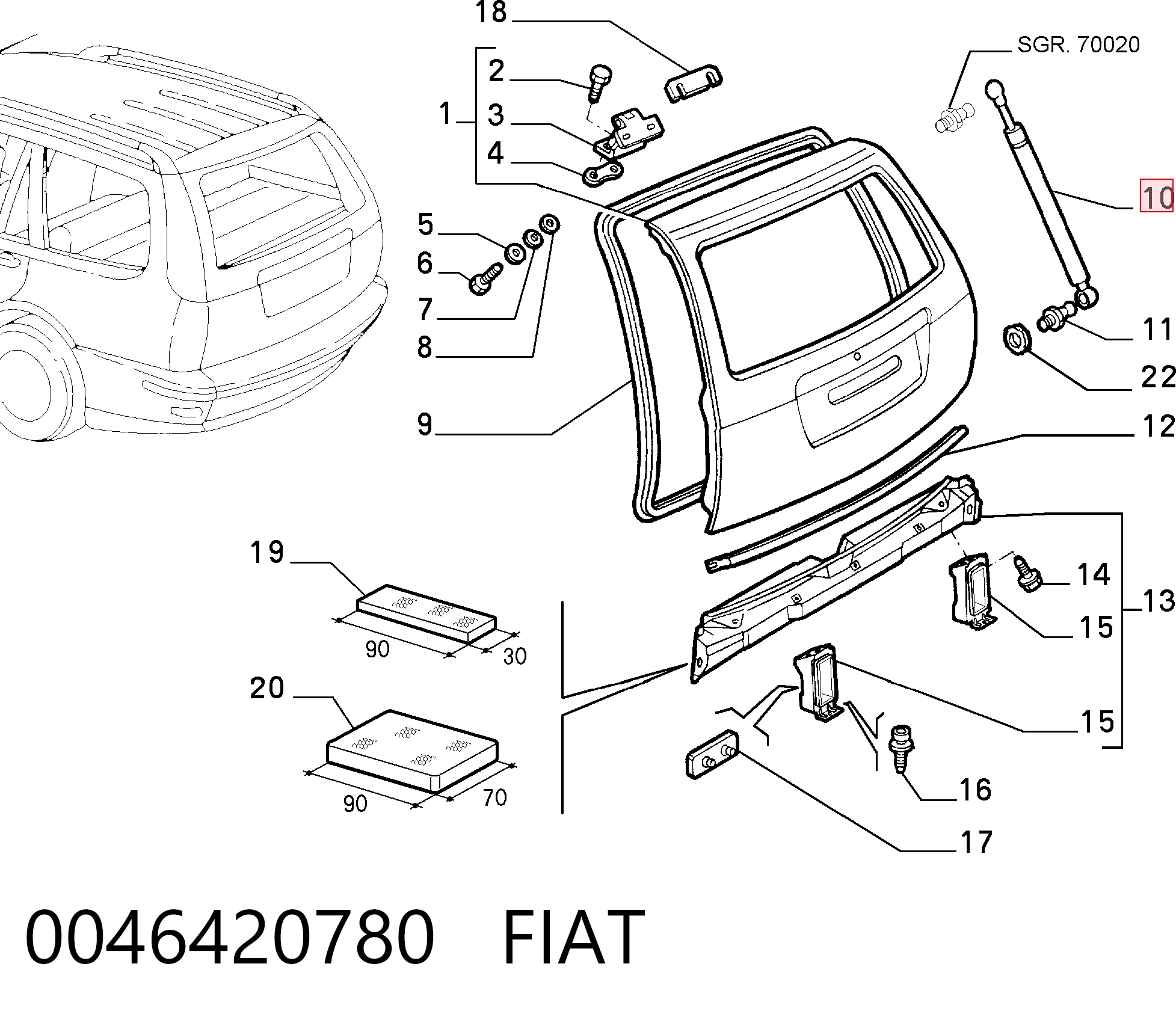 GS0077 Magneti Marelli Амортизатор крышки багажника