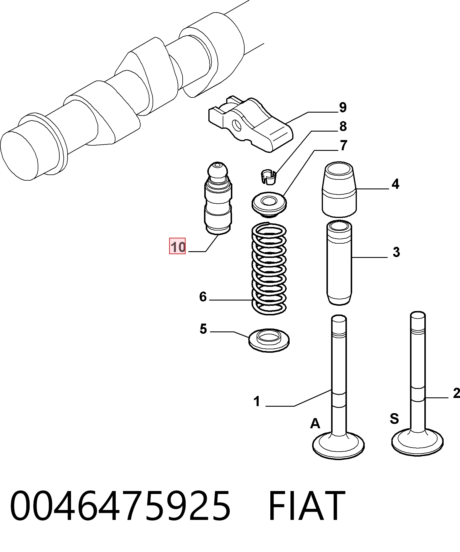  Гидрокомпенсатор Fiat Stilo 