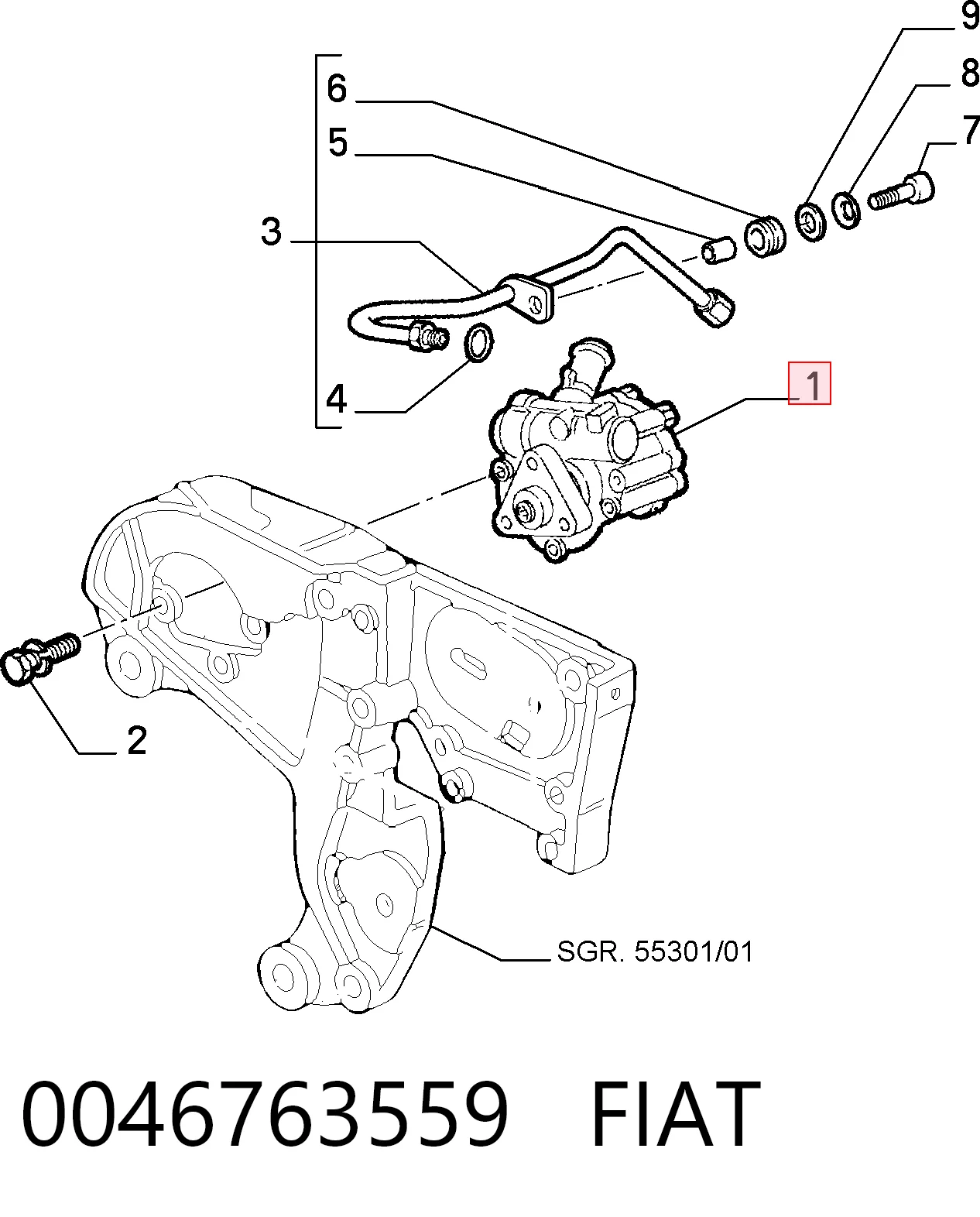 ГУР руля на Fiat Brava  182