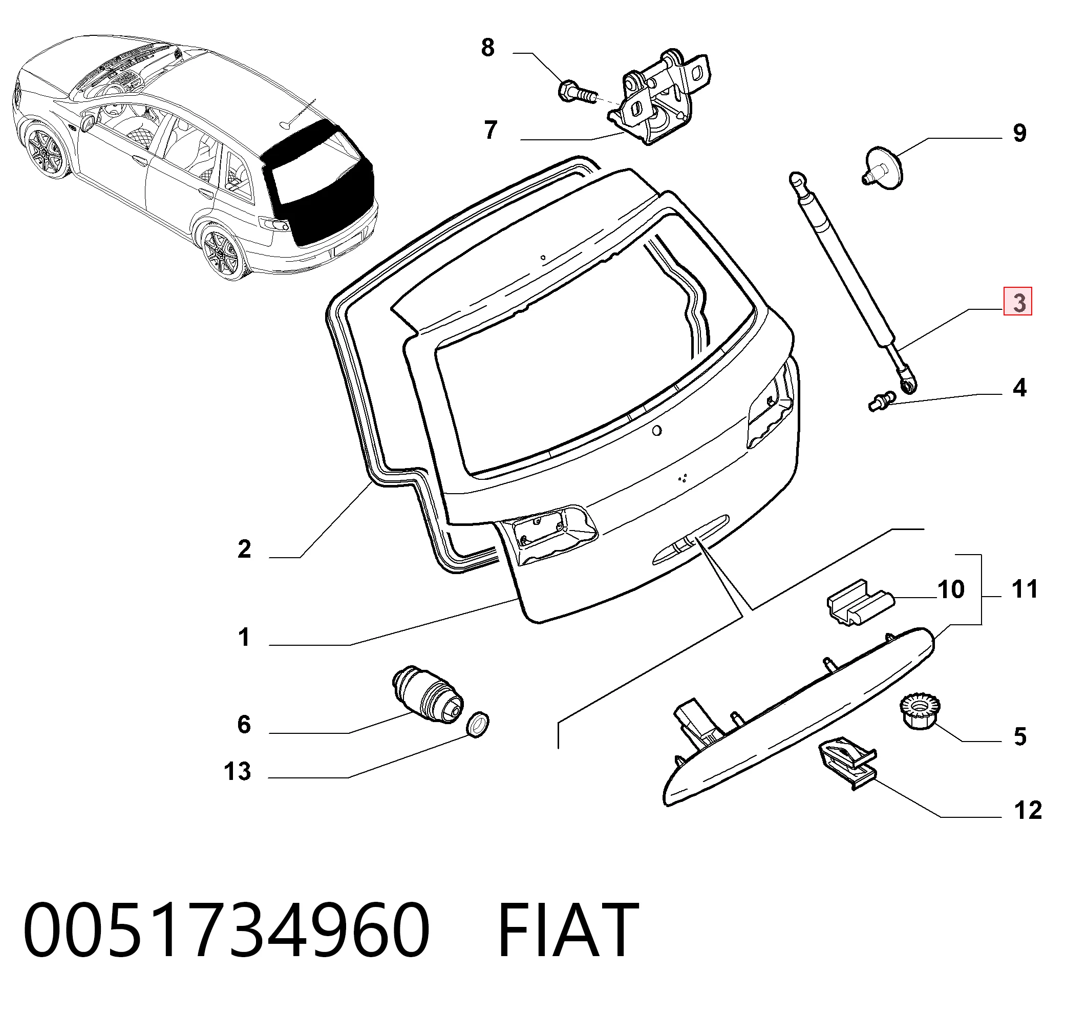 Купить 3029AB Polcar Амортизатор двери багажника