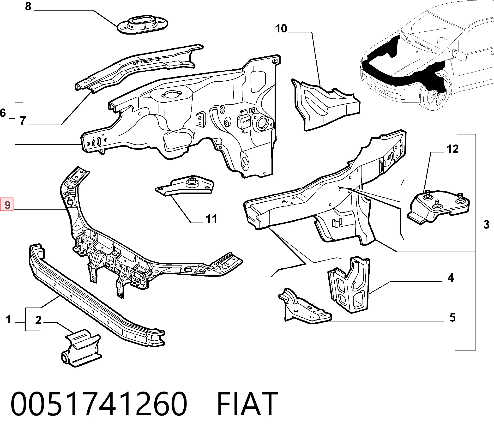 Телевизор на Fiat Punto II 188