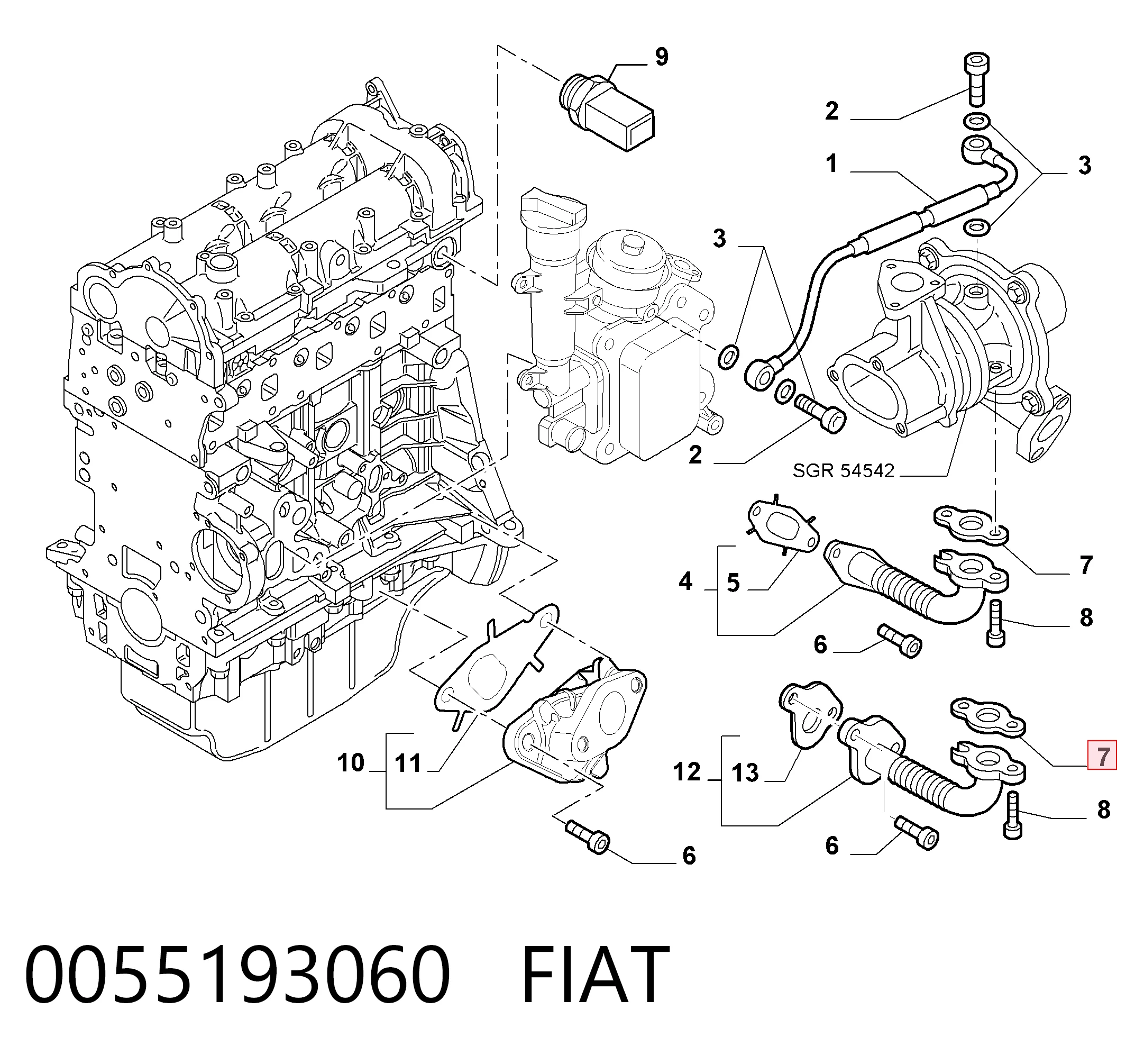 Прокладка шланга отвода масла от турбины Renault (RVI) 7701050357 цена, от 1.89 USD