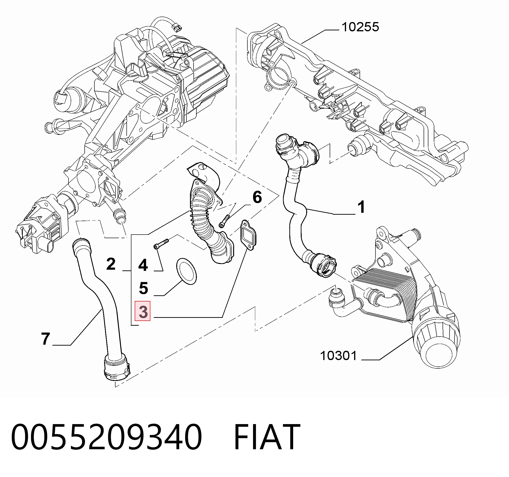 Прокладка патрубка EGR к головке блока (ГБЦ) Peugeot/Citroen 55209340 цена, от 29.15 USD