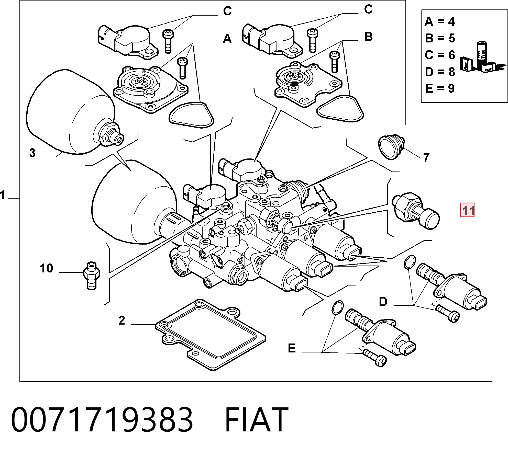 Купить 24000002010 Magneti Marelli Датчик давления масла КПП