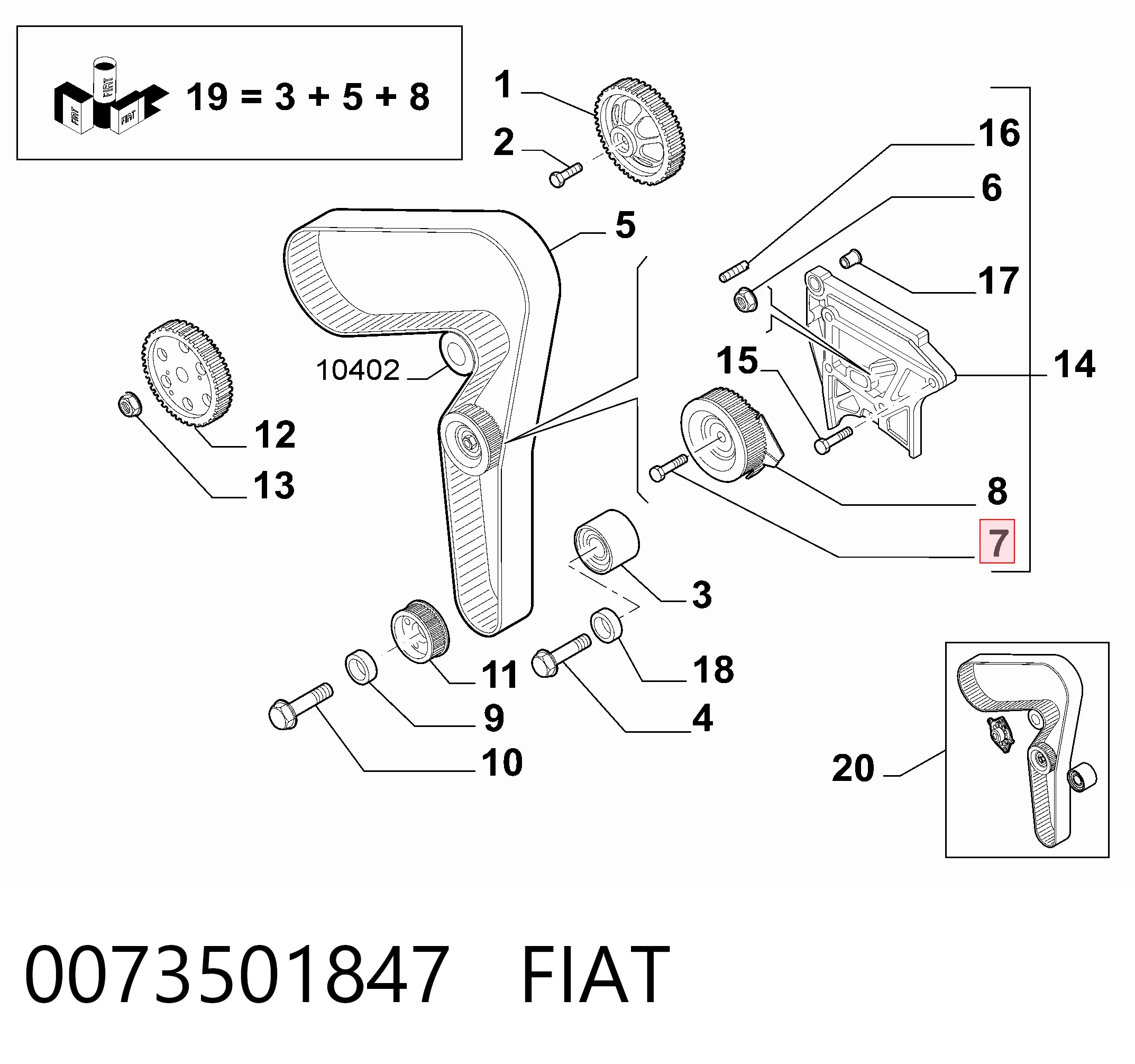 55566027 General Motors Комплект ремня ГРМ