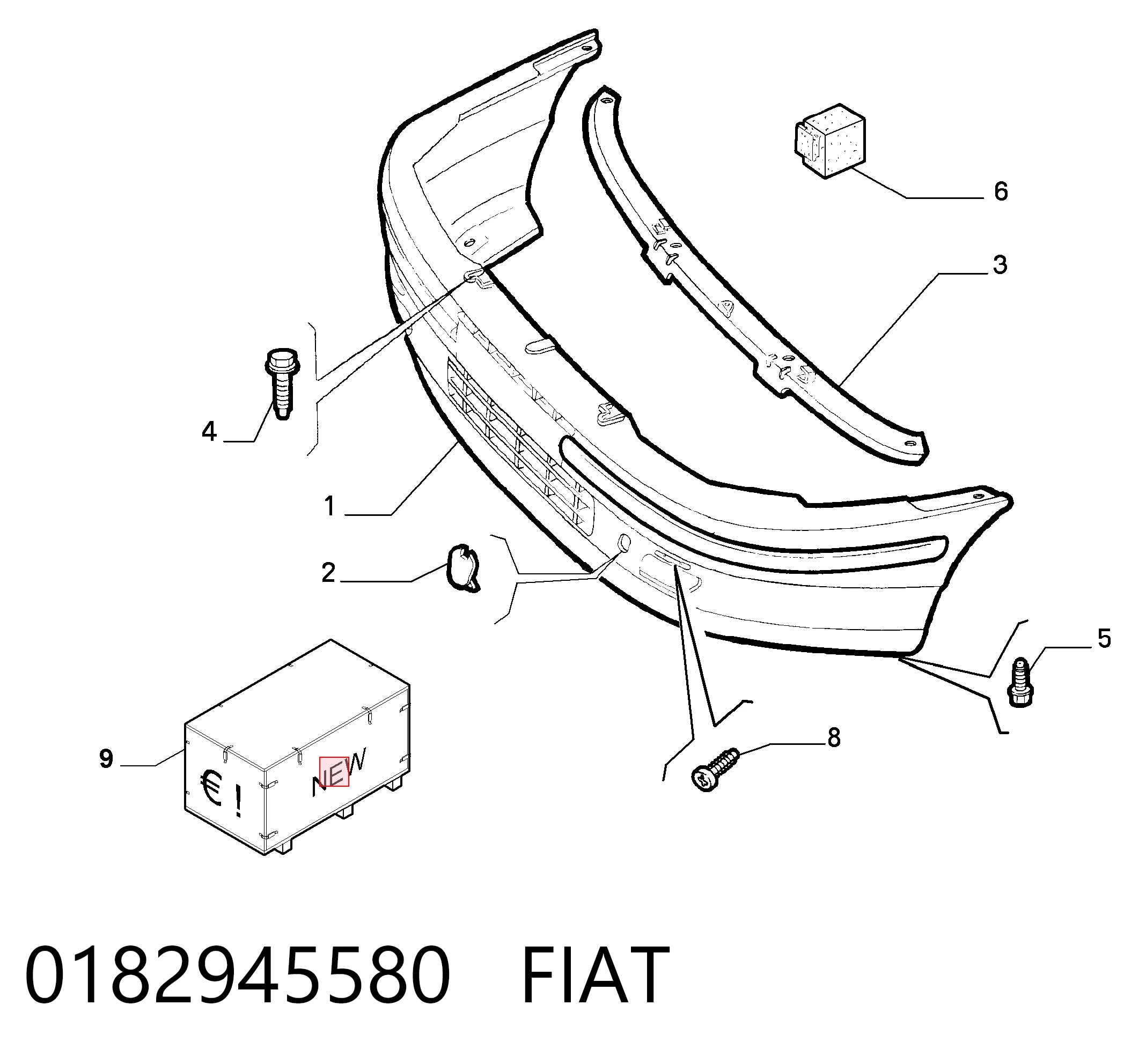 Бампер на авто Fiat Punto I хэтчбек (176) (1993 - 1999) цена, от 32.14 USD