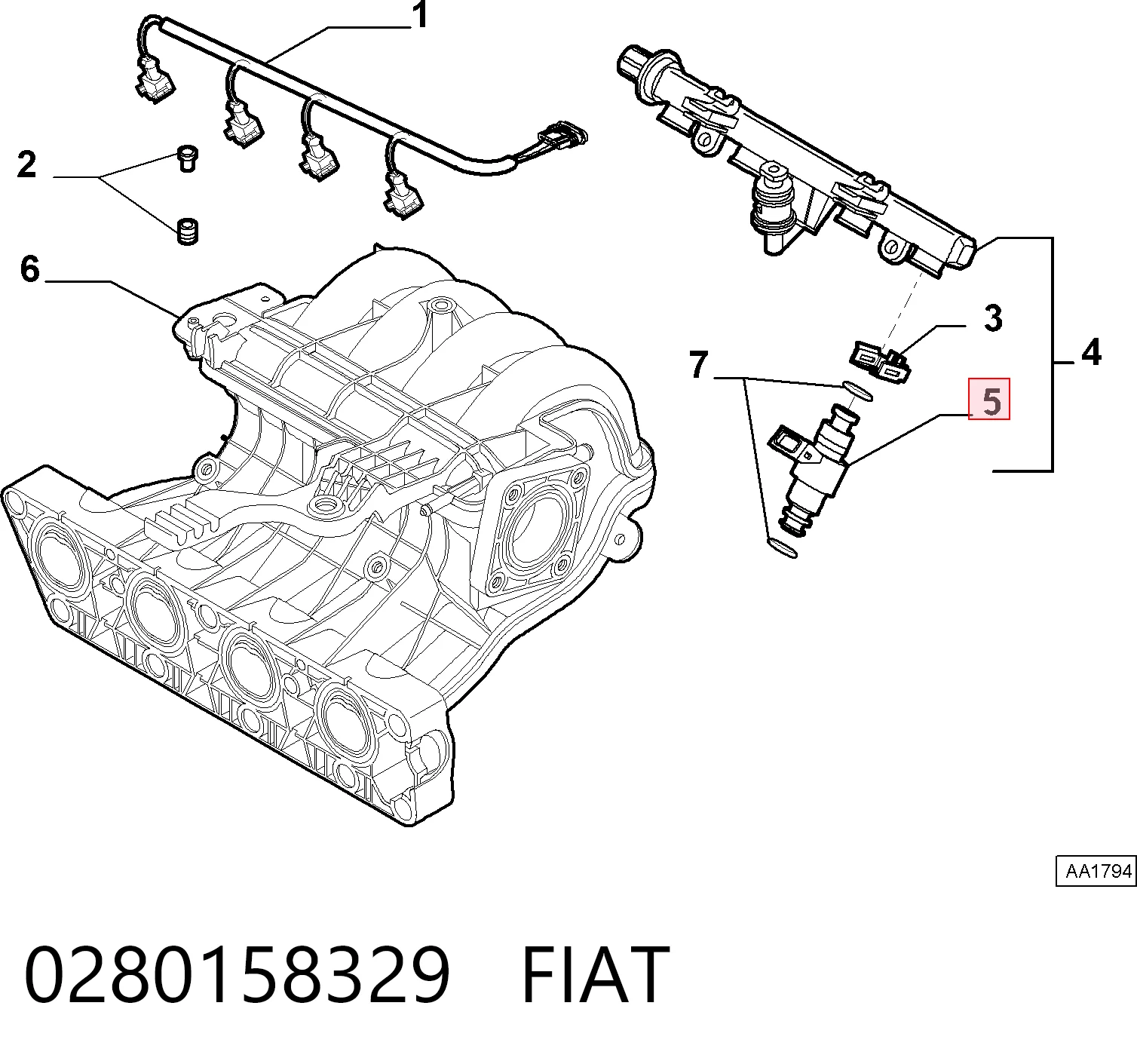 Форсунка инжектора Fiat Doblo II фургон (263) (2010 - 2022) цена, от 28.79 USD