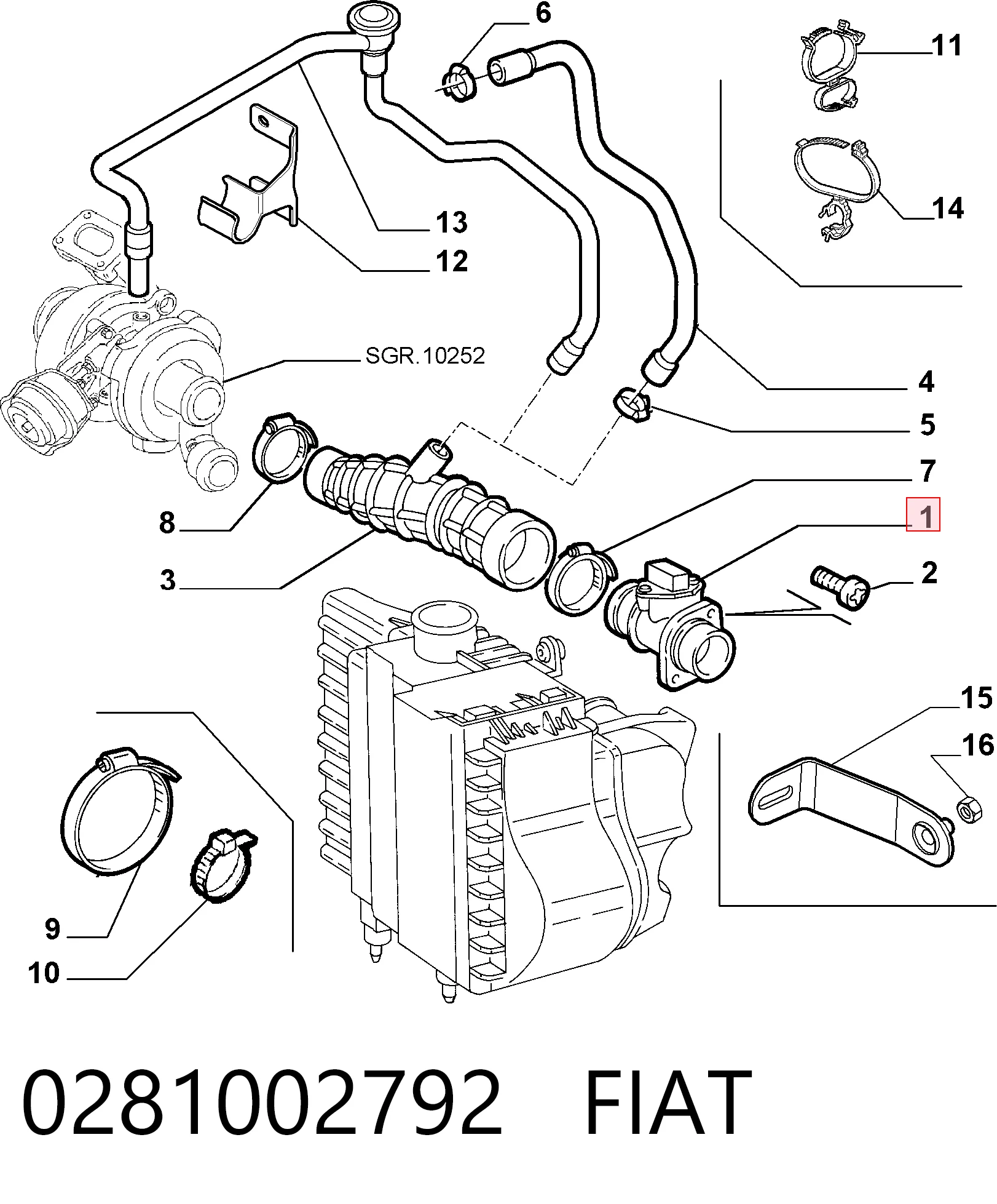 0281002792 Fiat/Alfa/Lancia Датчик расхода воздуха