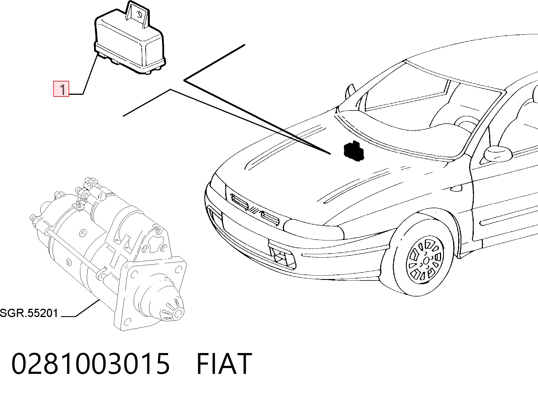 Реле свечей накала на Fiat Linea  323