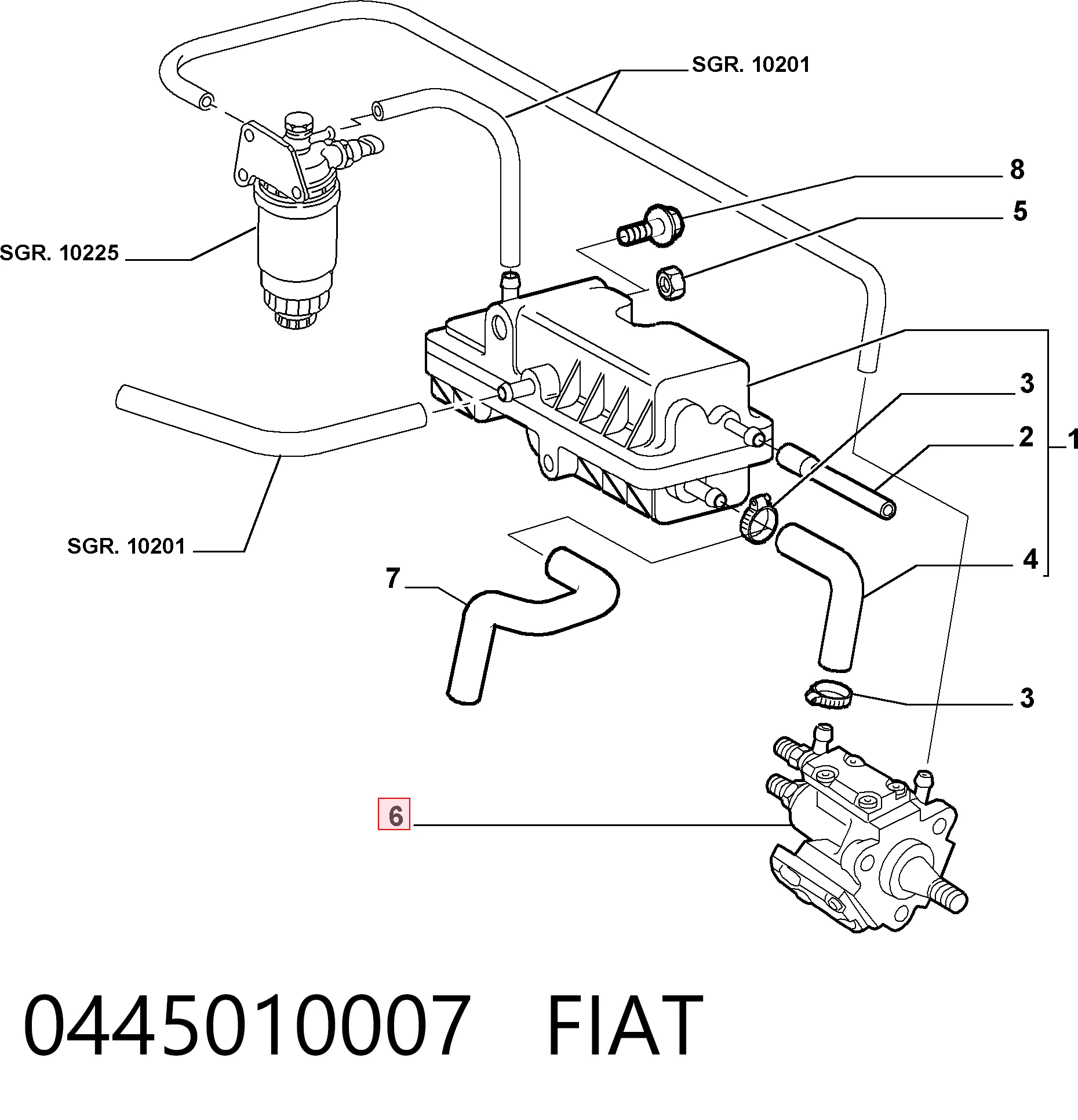 Насос топливный высокого давления (ТНВД) на Fiat Brava  182