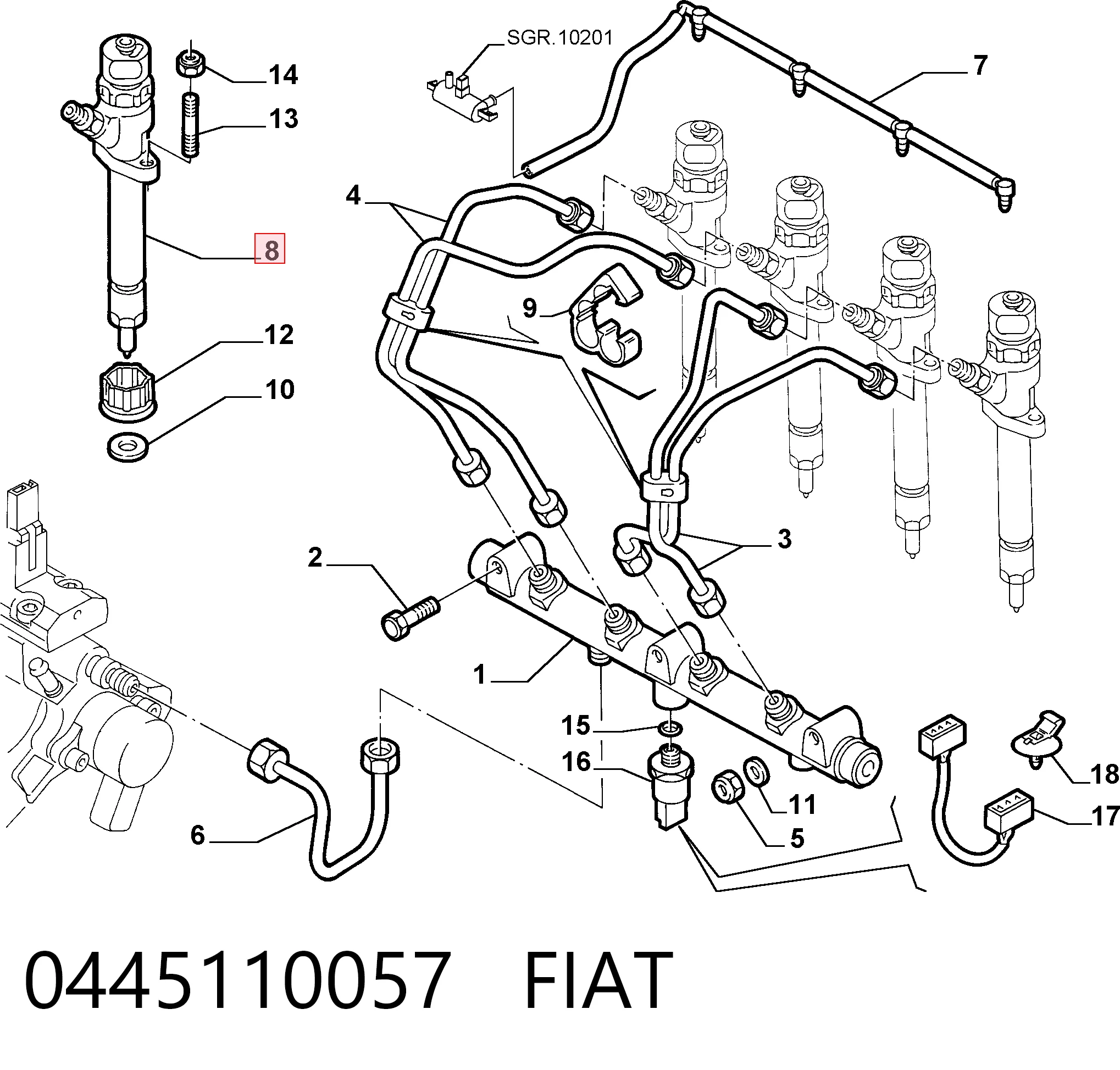 445110057 Bosch Топливные форсунки