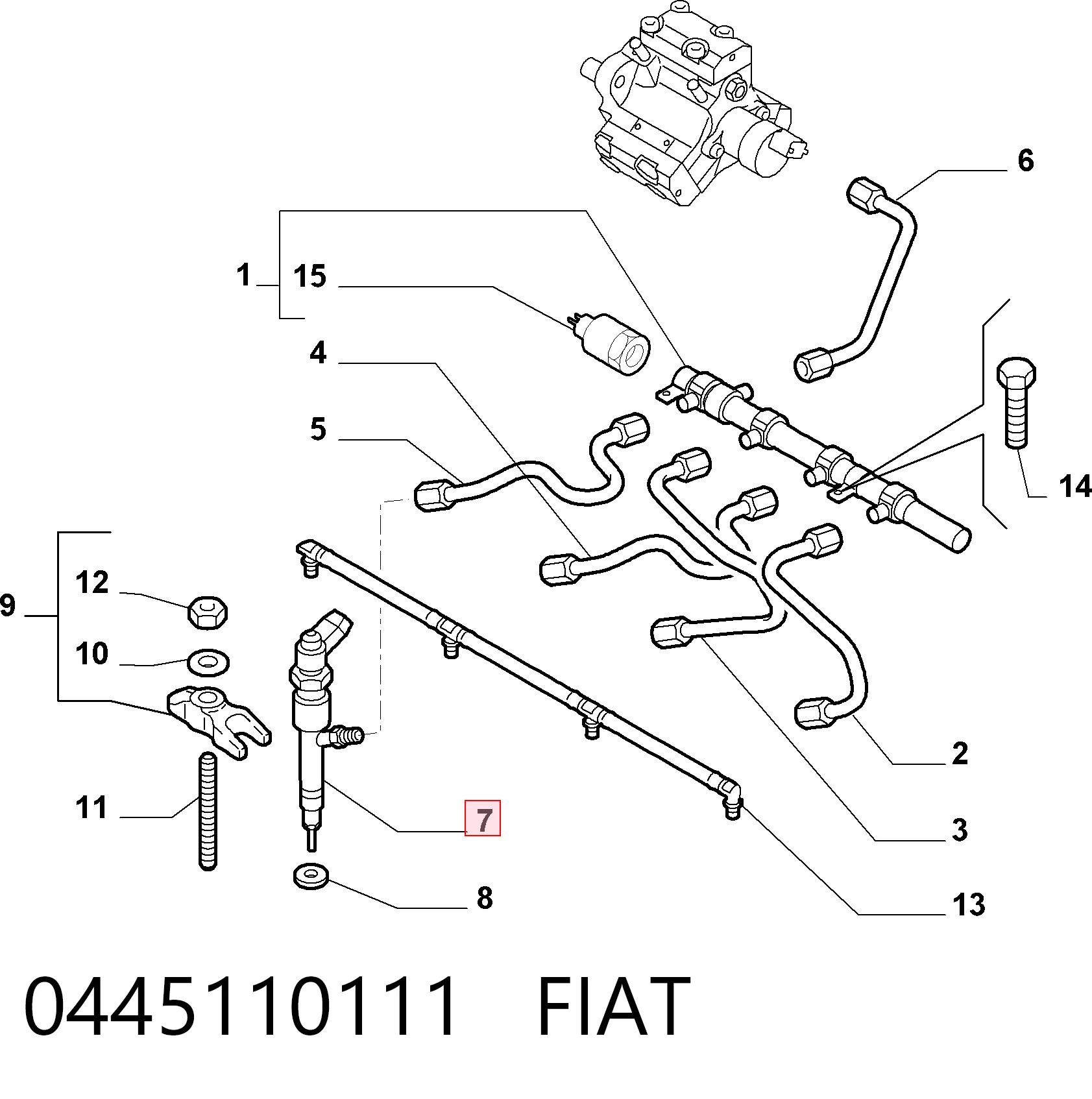 0445110111 Fiat/Alfa/Lancia Топливные форсунки
