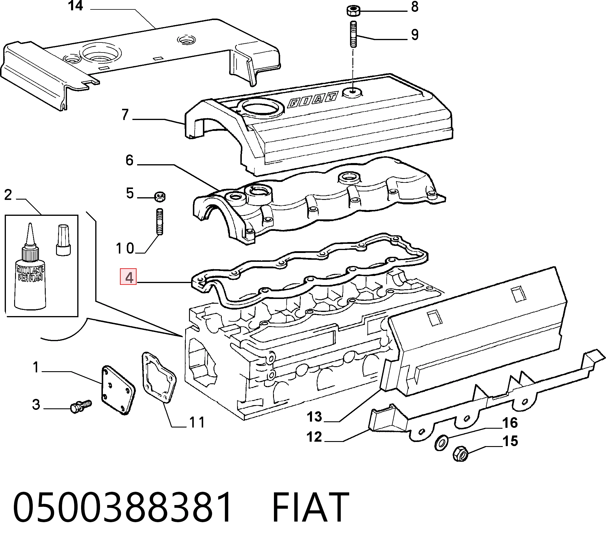 Прокладка клапанной крышки 99462588 Iveco