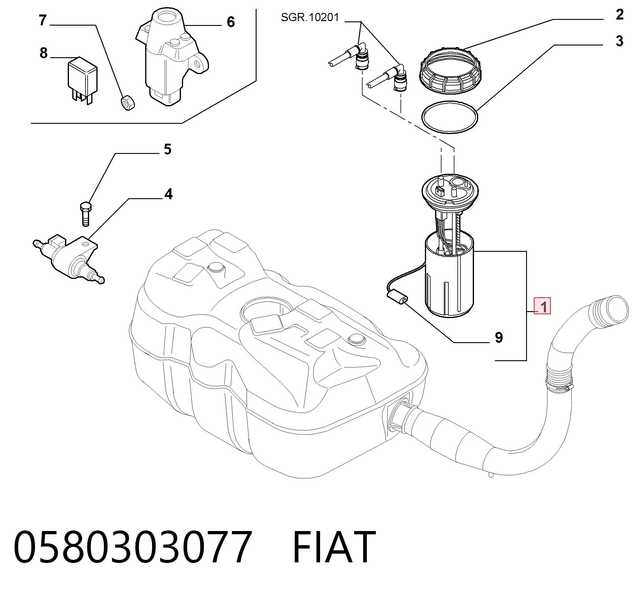 Модуль бензонасоса Fiat Ducato III фургон (250) (2006 - 2026) цена, от 87.42 USD