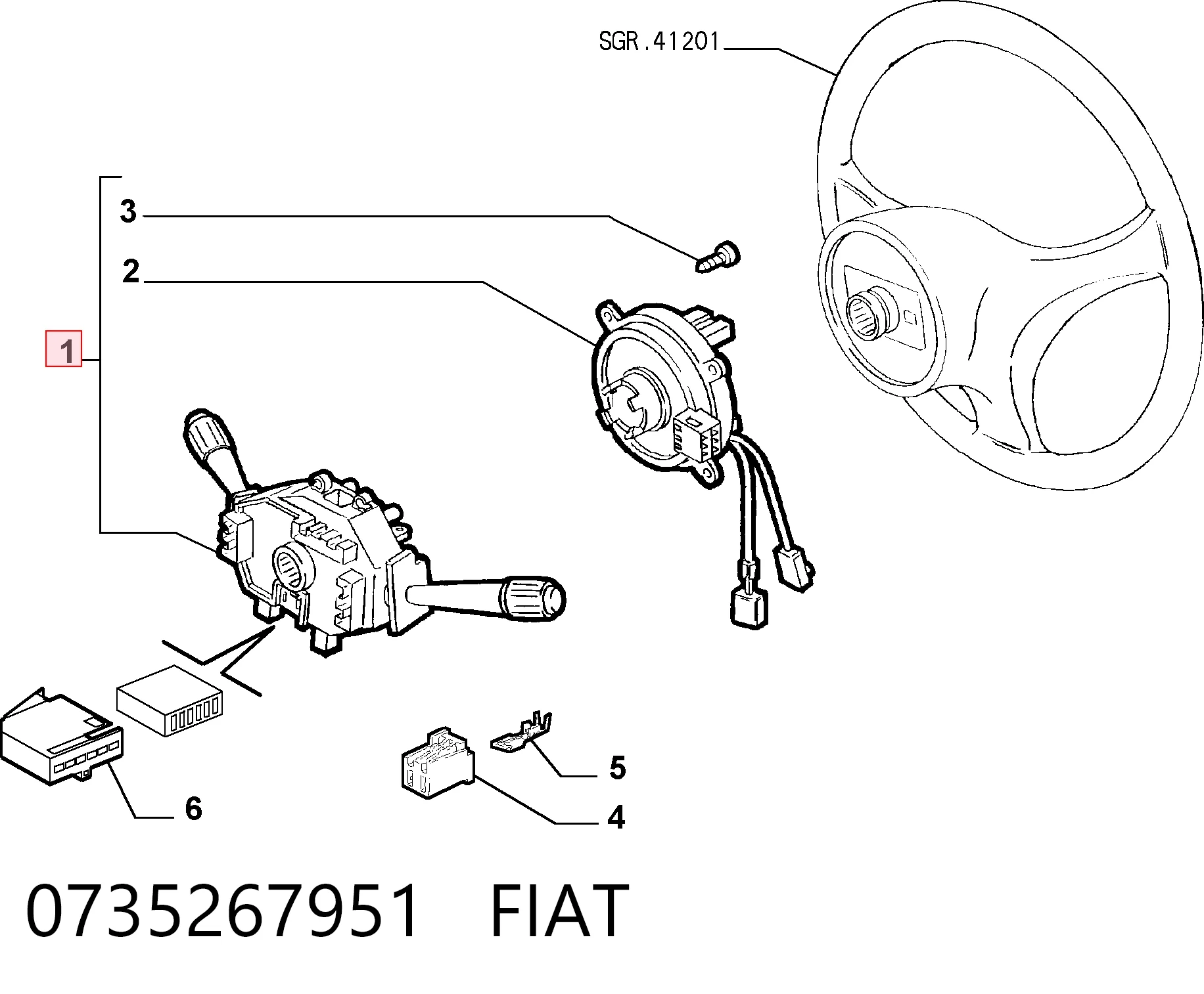 Переключатели подрулевые Fiat Punto II хэтчбек (188) (1999 - 2012) цена, от 178.52 USD