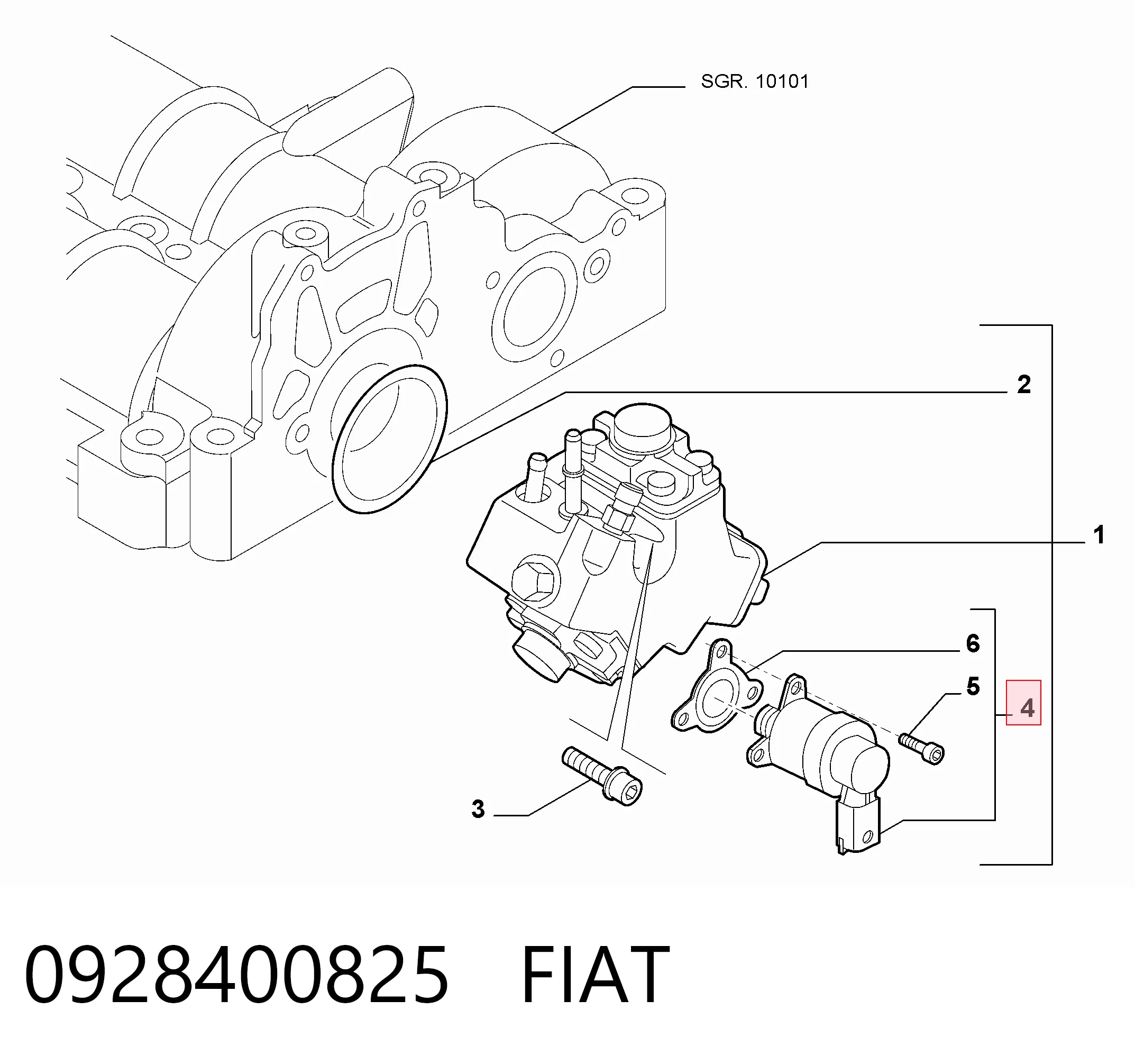 71772309 Chrysler Редукционный клапан ТНВД