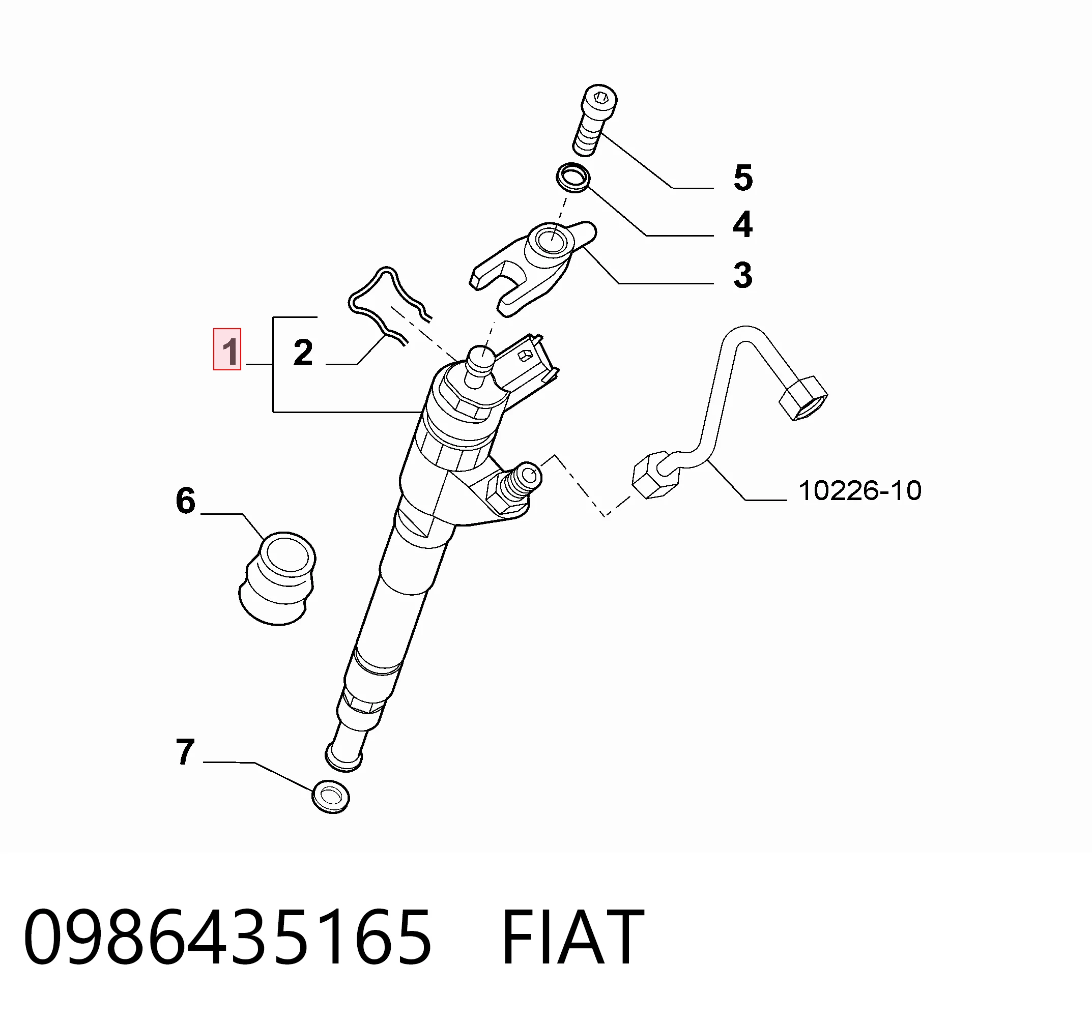 Купить 986435165 Bosch Клапанная форсунка