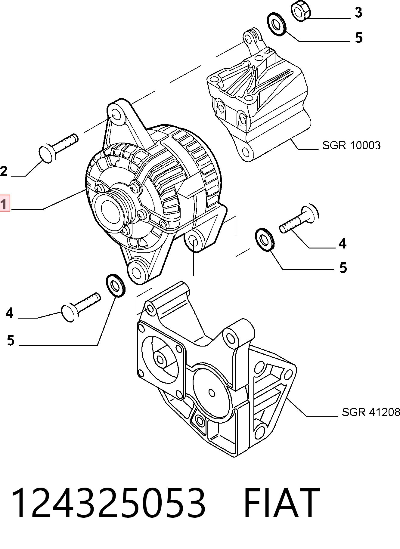 124325053 Fiat/Alfa/Lancia Генератор автомобильный